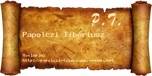 Papolczi Tibériusz névjegykártya