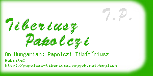 tiberiusz papolczi business card